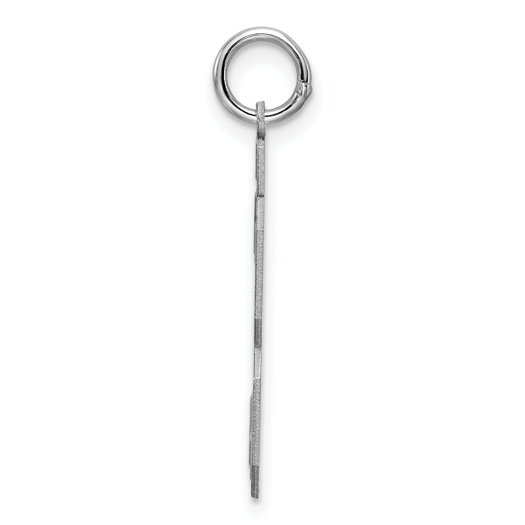 Sterling Silver/Rhodium-plated Satin Number 33 Charm