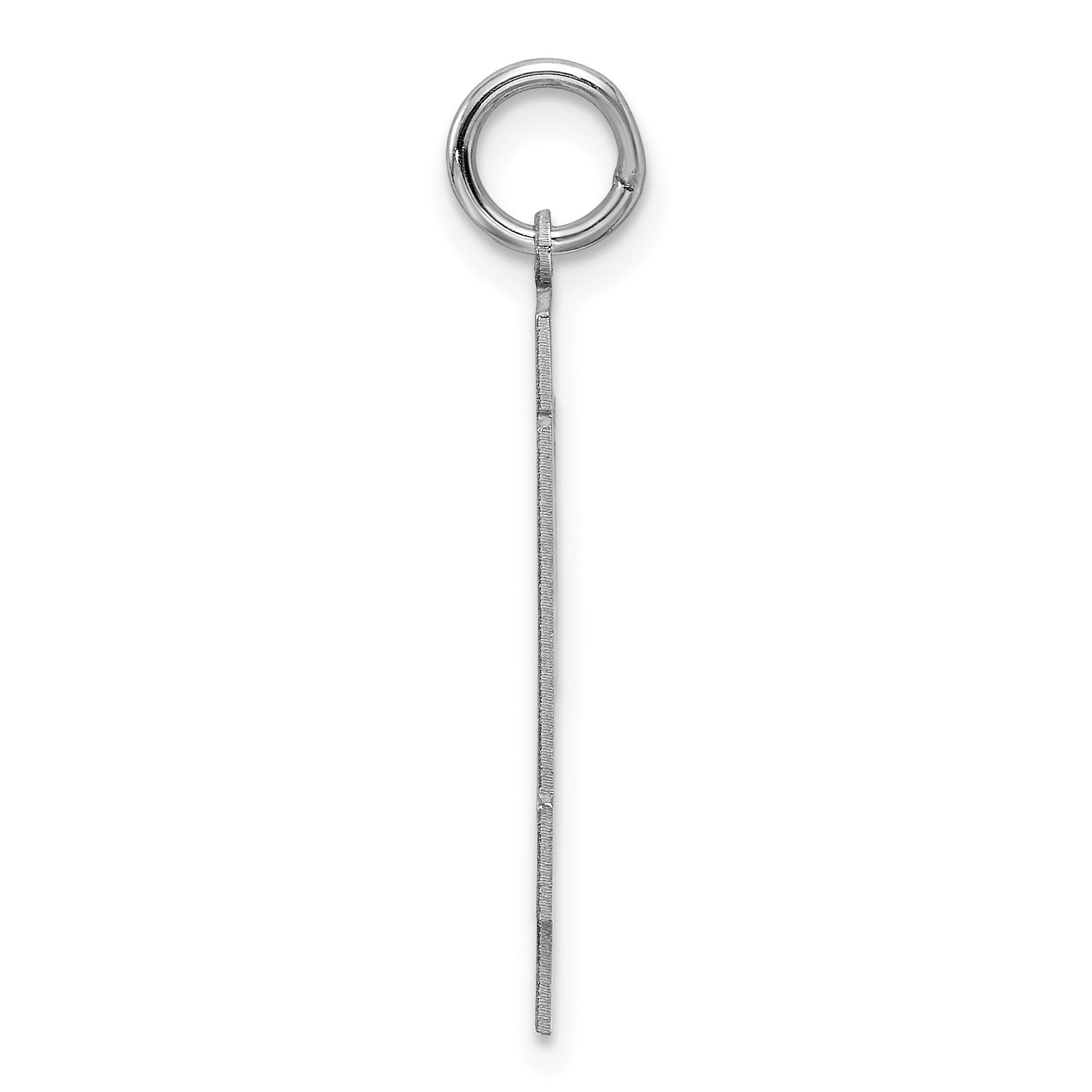 Sterling Silver/Rhodium-plated Satin Number 44 Charm