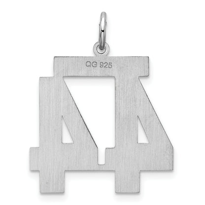 Sterling Silver/Rhodium-plated Satin Number 44 Charm