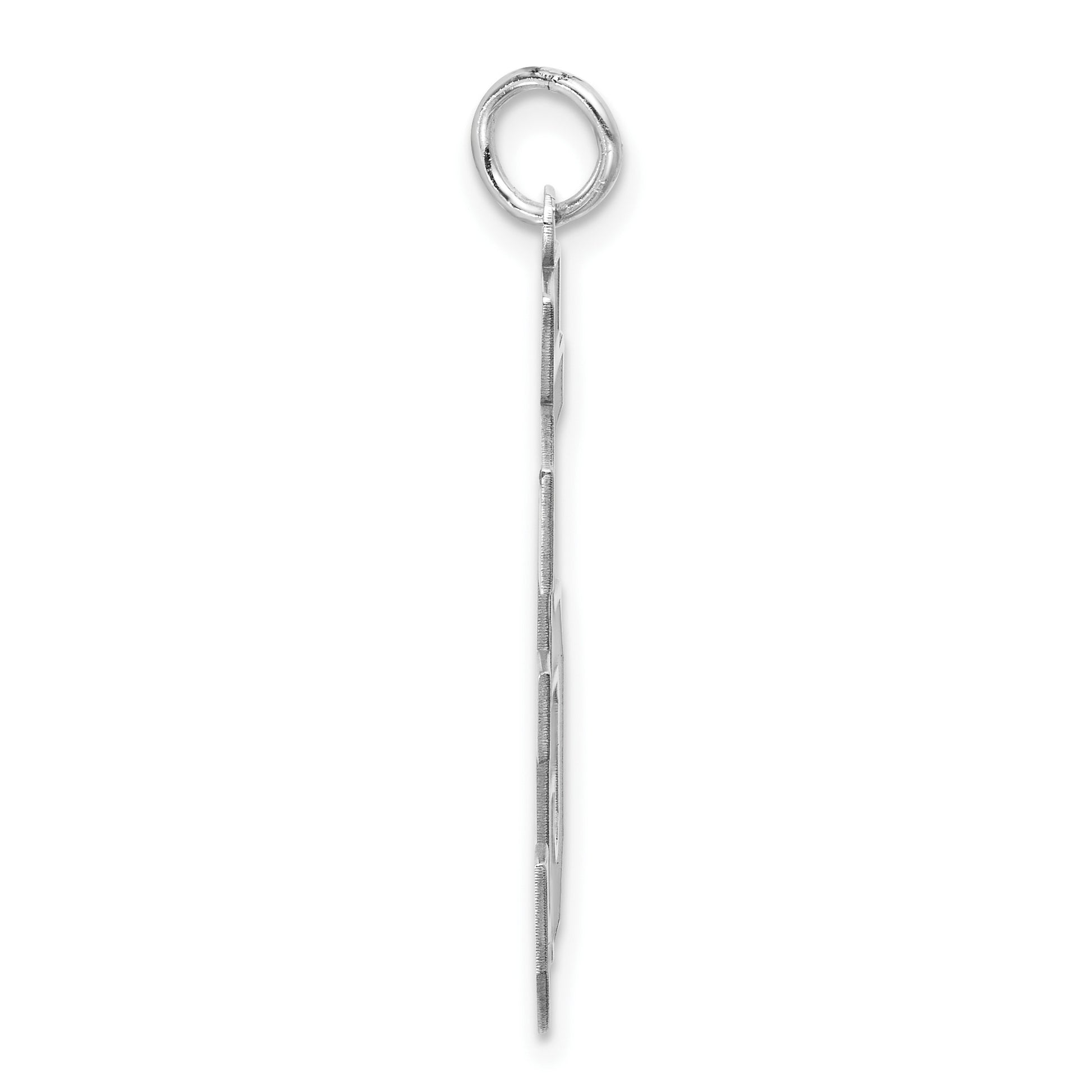 Sterling Silver/Rhodium-plated Satin Number 35 Charm