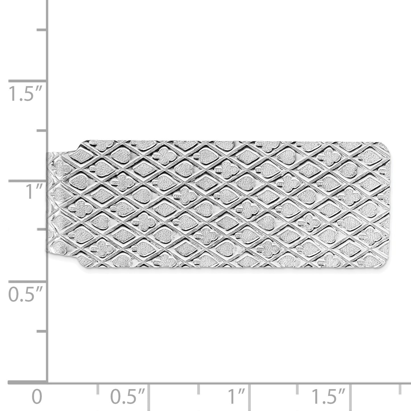 Sterling Silver Rhodium-plated Money Clip
