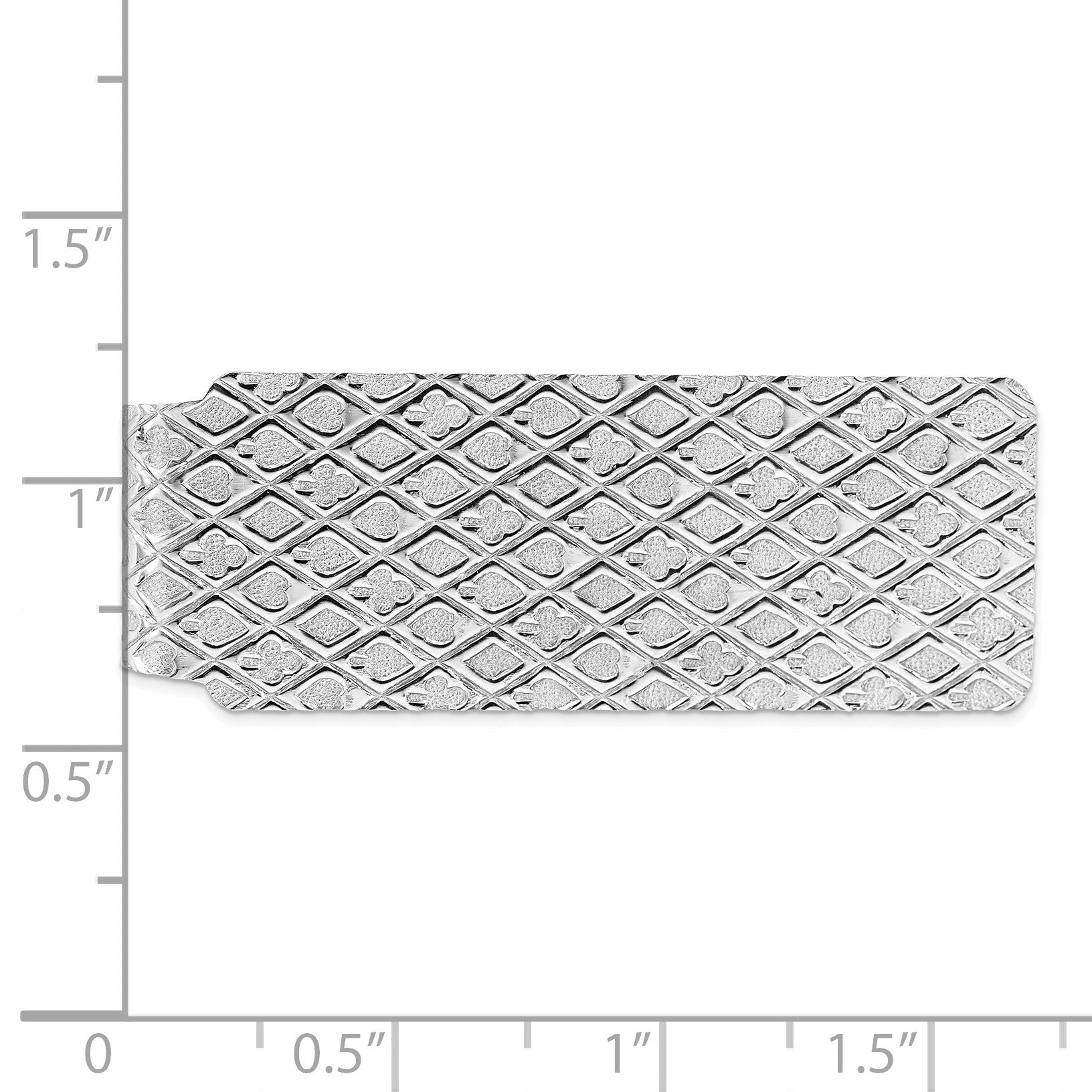 Sterling Silver Rhodium-plated Money Clip