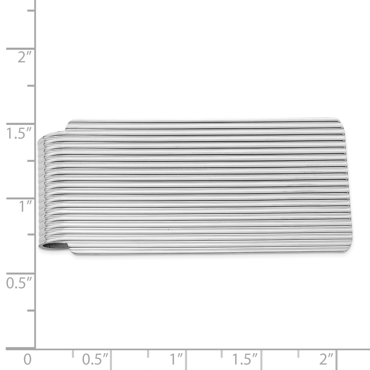Sterling Silver Rhodium-plated Money Clip
