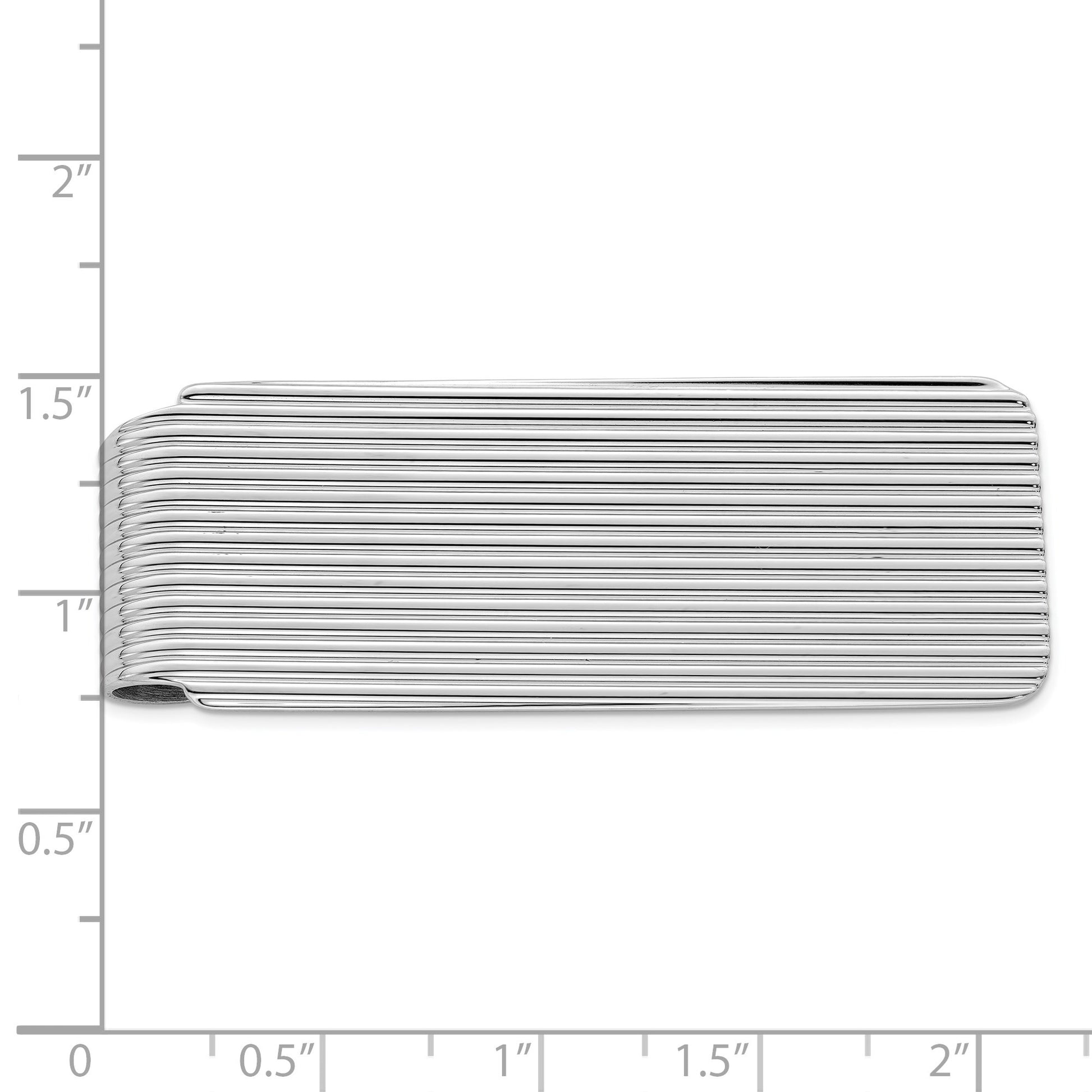 Sterling Silver Rhodium-plated Money Clip