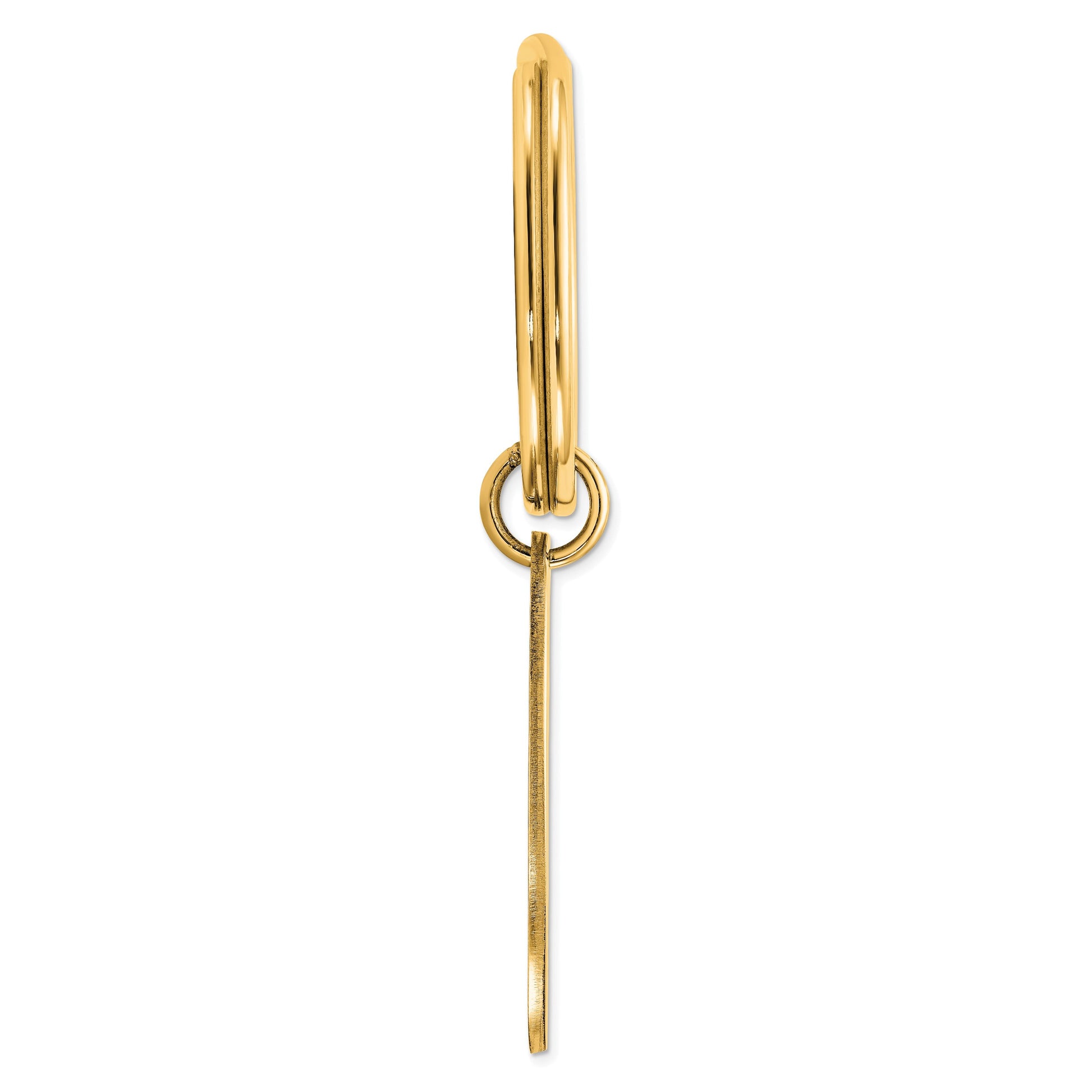 Sterling Silver Gold-plated Oval Key Ring