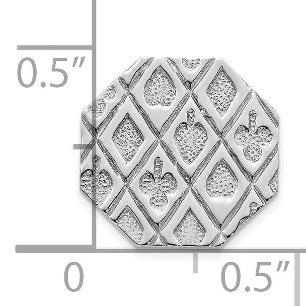 Sterling Silver Rhodium-plated Tie Tac