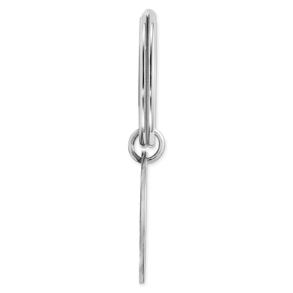 Sterling Silver Rhodium-plated Key Ring