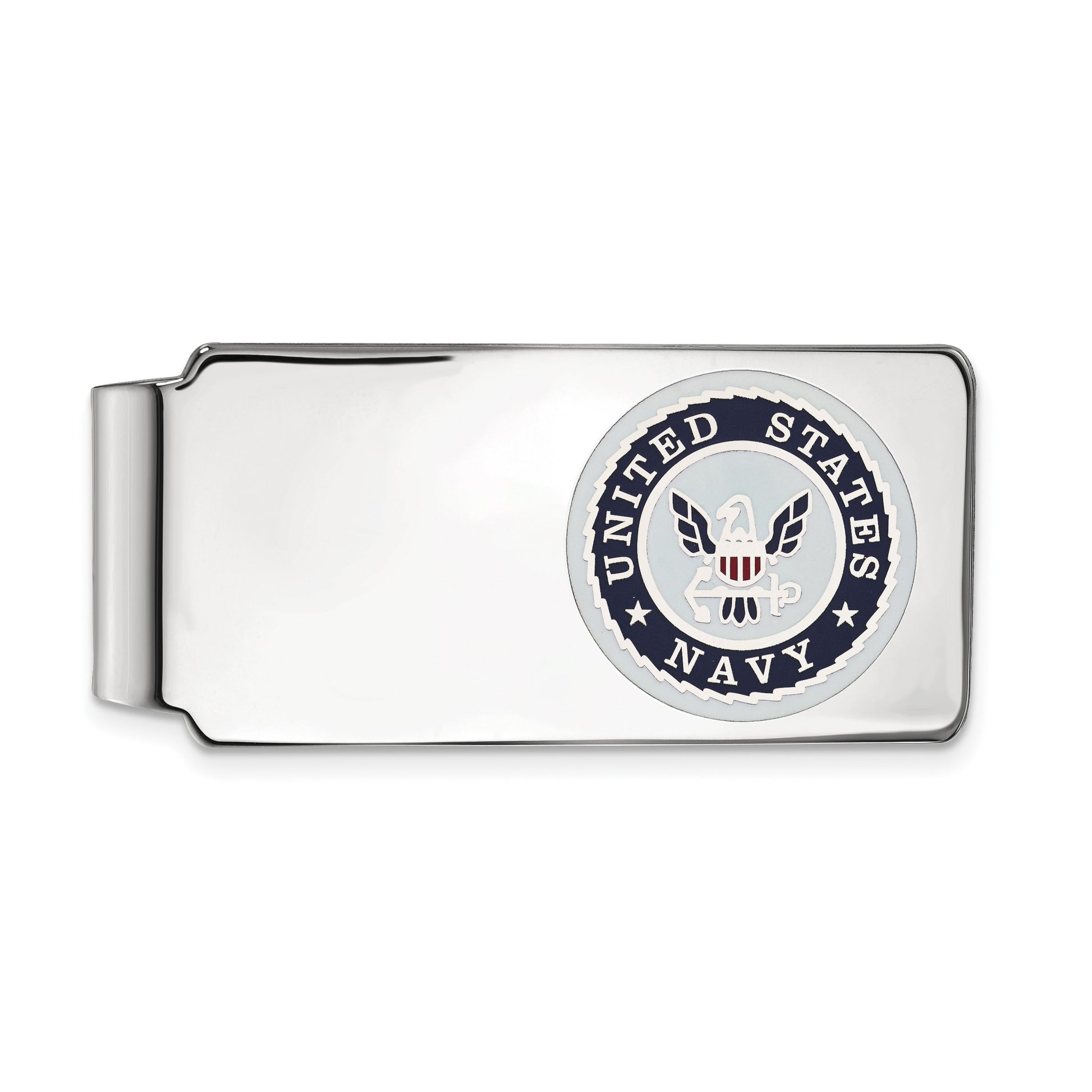 Sterling Silver Rhodium-plated U.S. Navy Money Clip