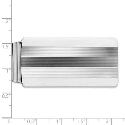 Sterling Silver Rhodium-plated Money Clip