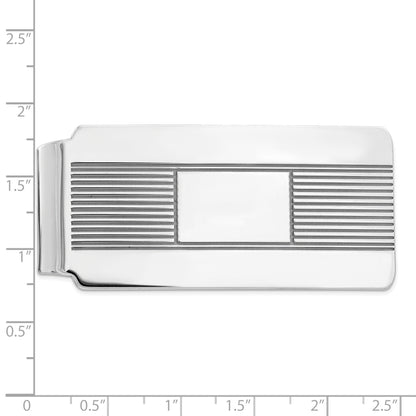 Sterling Silver Rhodium-plated Money Clip