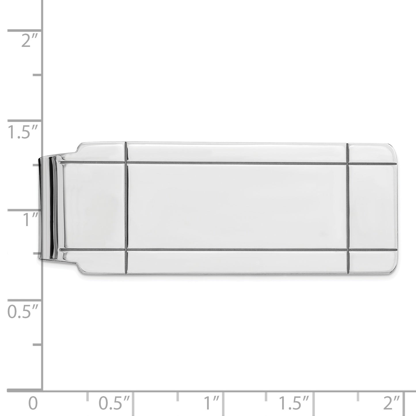 Sterling Silver Rhodium-plated Money Clip