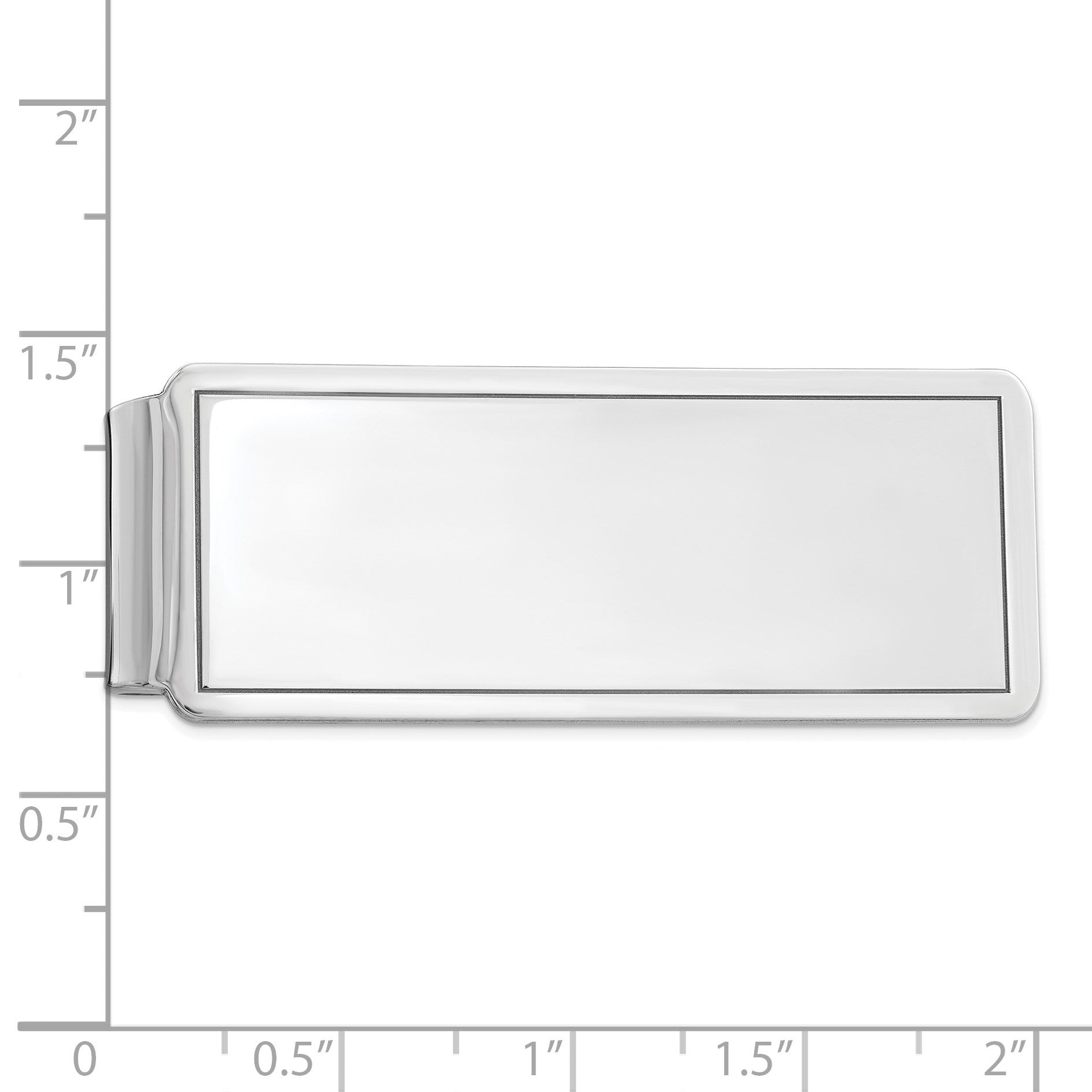 Sterling Silver Rhodium-plated Money Clip