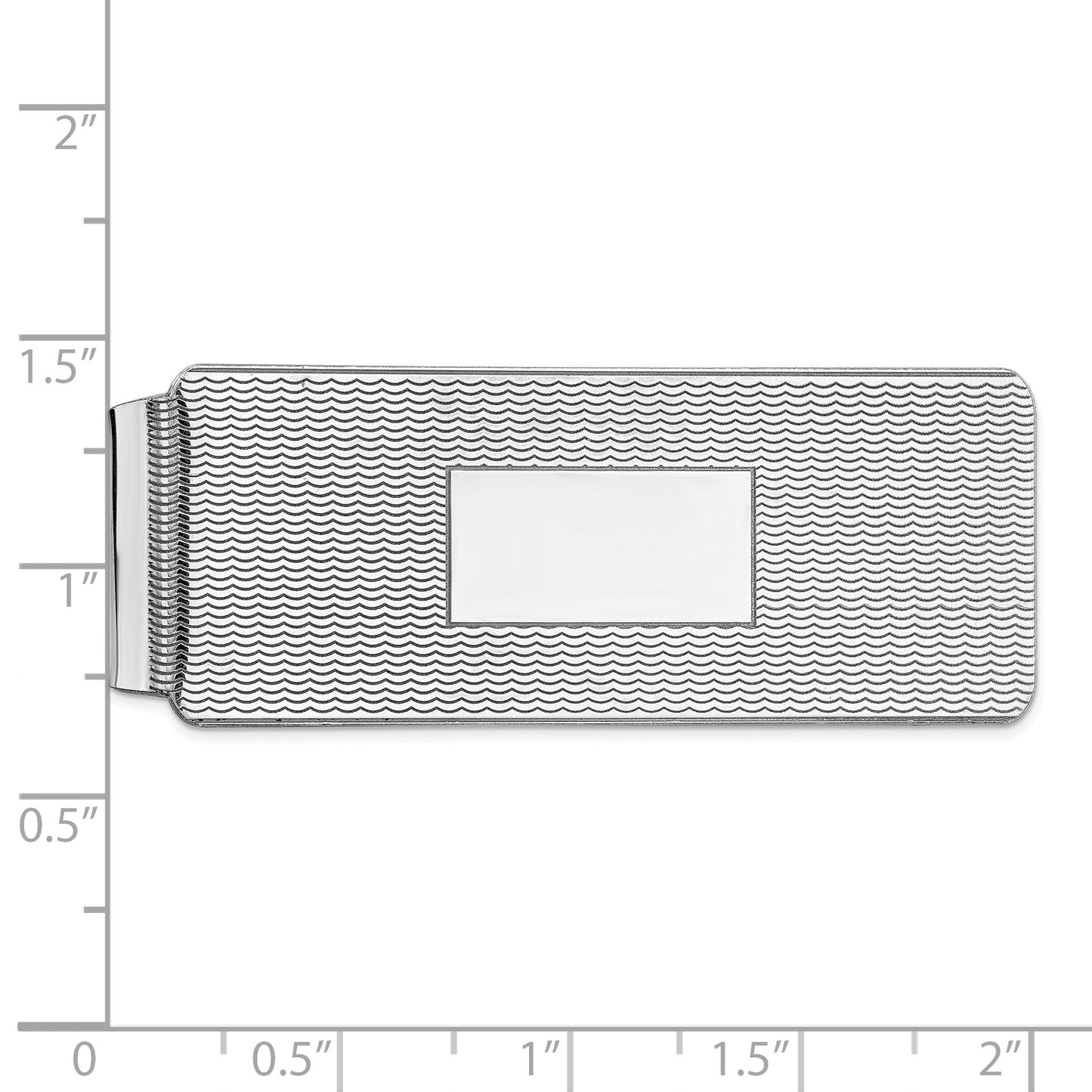 Sterling Silver Rhodium-plated Money Clip