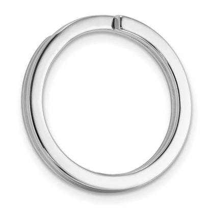 Sterling Silver Rhodium-plated Medium Key Ring