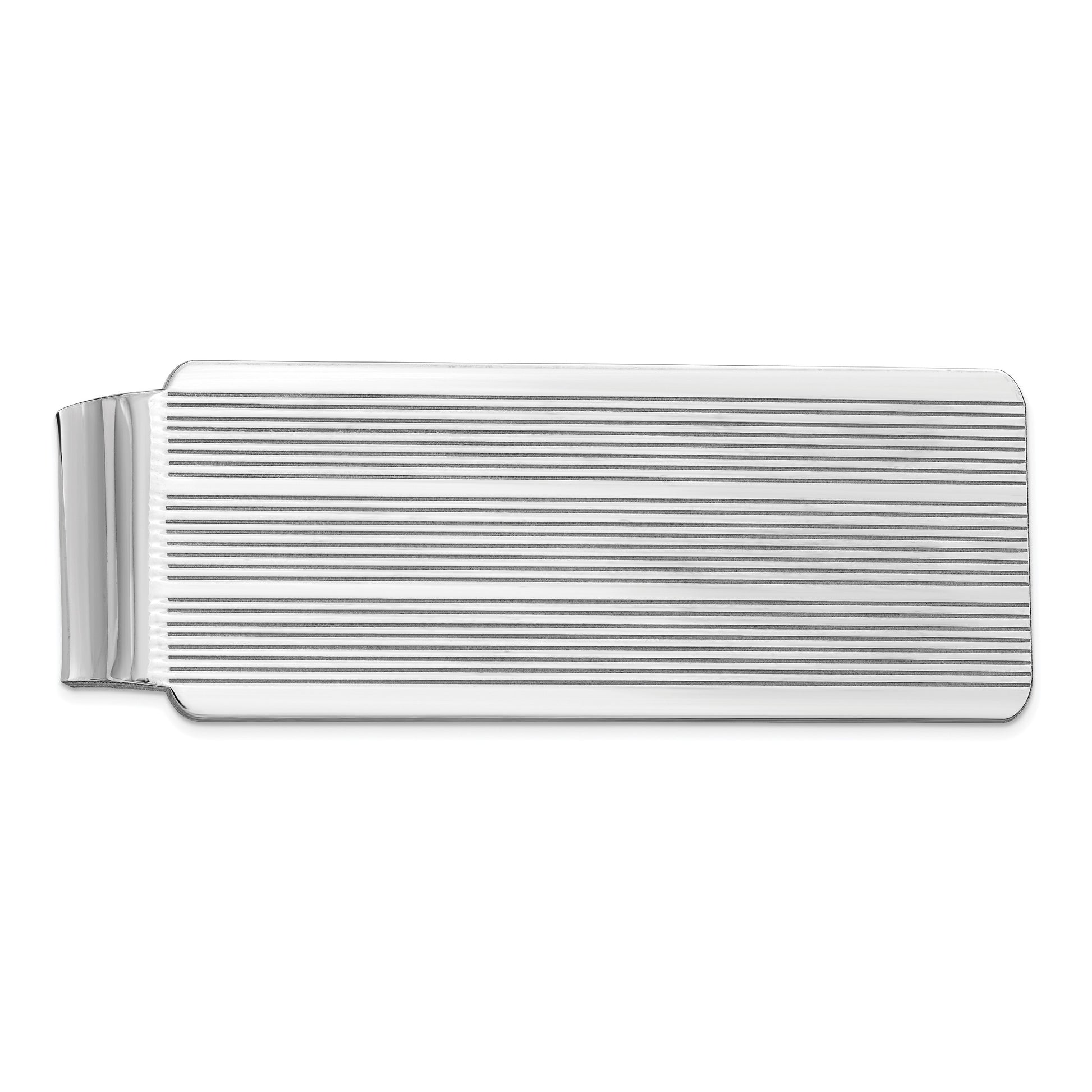 Sterling Silver Rhodium-plated Money Clip