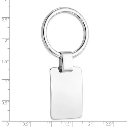 Sterling Silver Rhodium Plated Key Chain