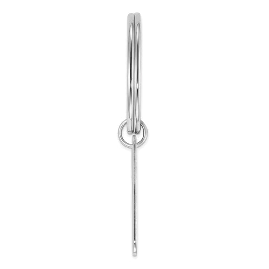 Sterling Silver Rhodium Plated Key Chain