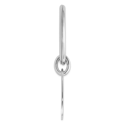 Sterling Silver Rhodium Plated Key Chain