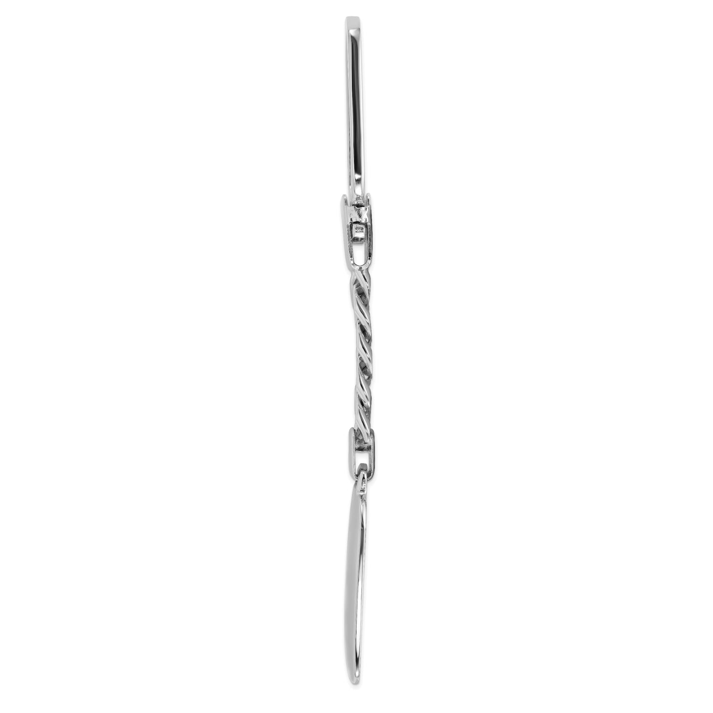 Sterling Silver Rhodium Plated Key Chain