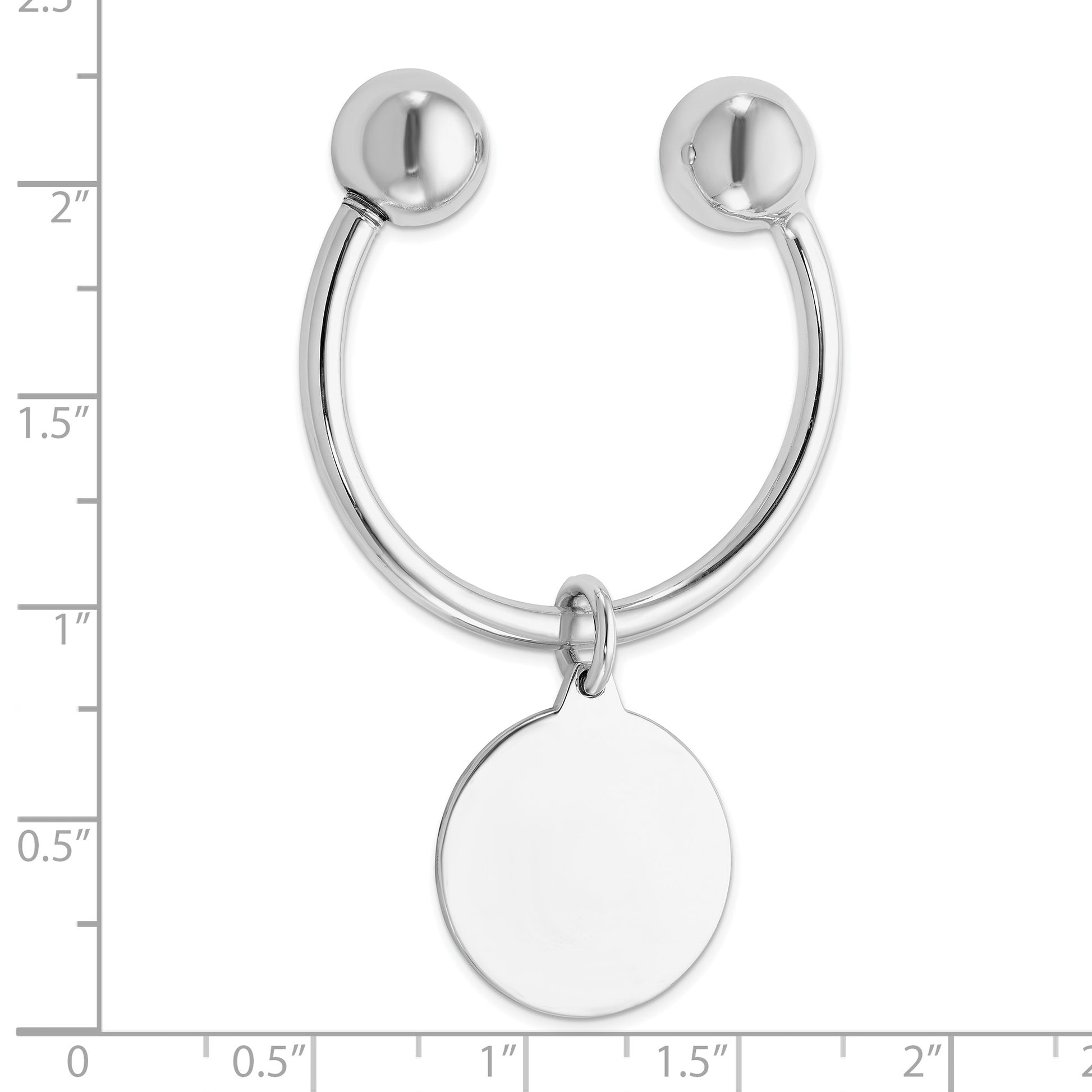 Sterling Silver Rhodium Plated Key Chain