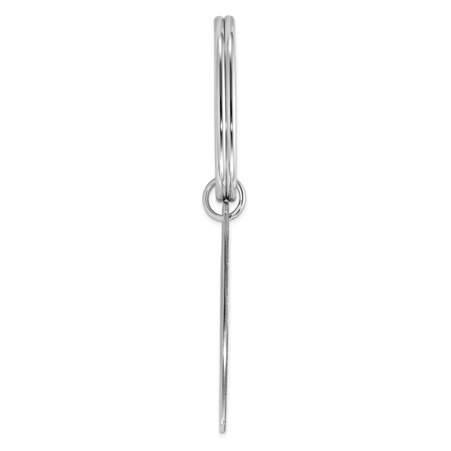 Sterling Silver Rhodium-plated Key Chain