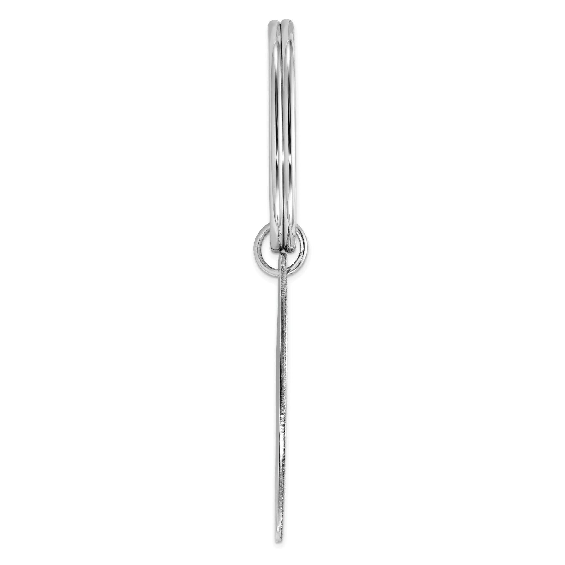 Sterling Silver Rhodium-plated Key Chain