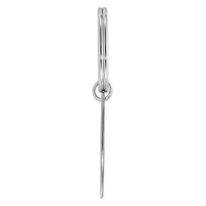 Sterling Silver Rhodium-plated Key Chain