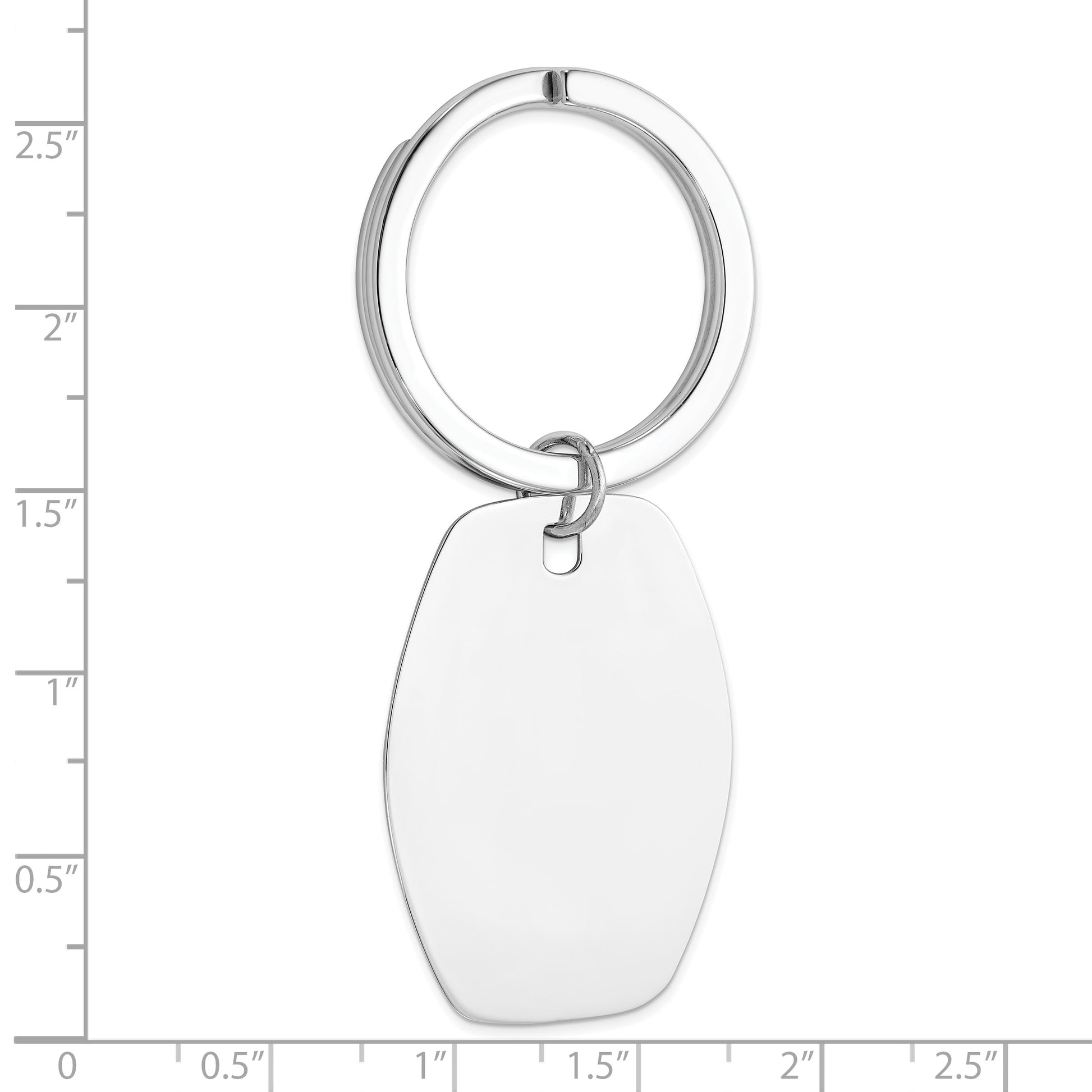 Sterling Silver Rhodium-plated Key Chain