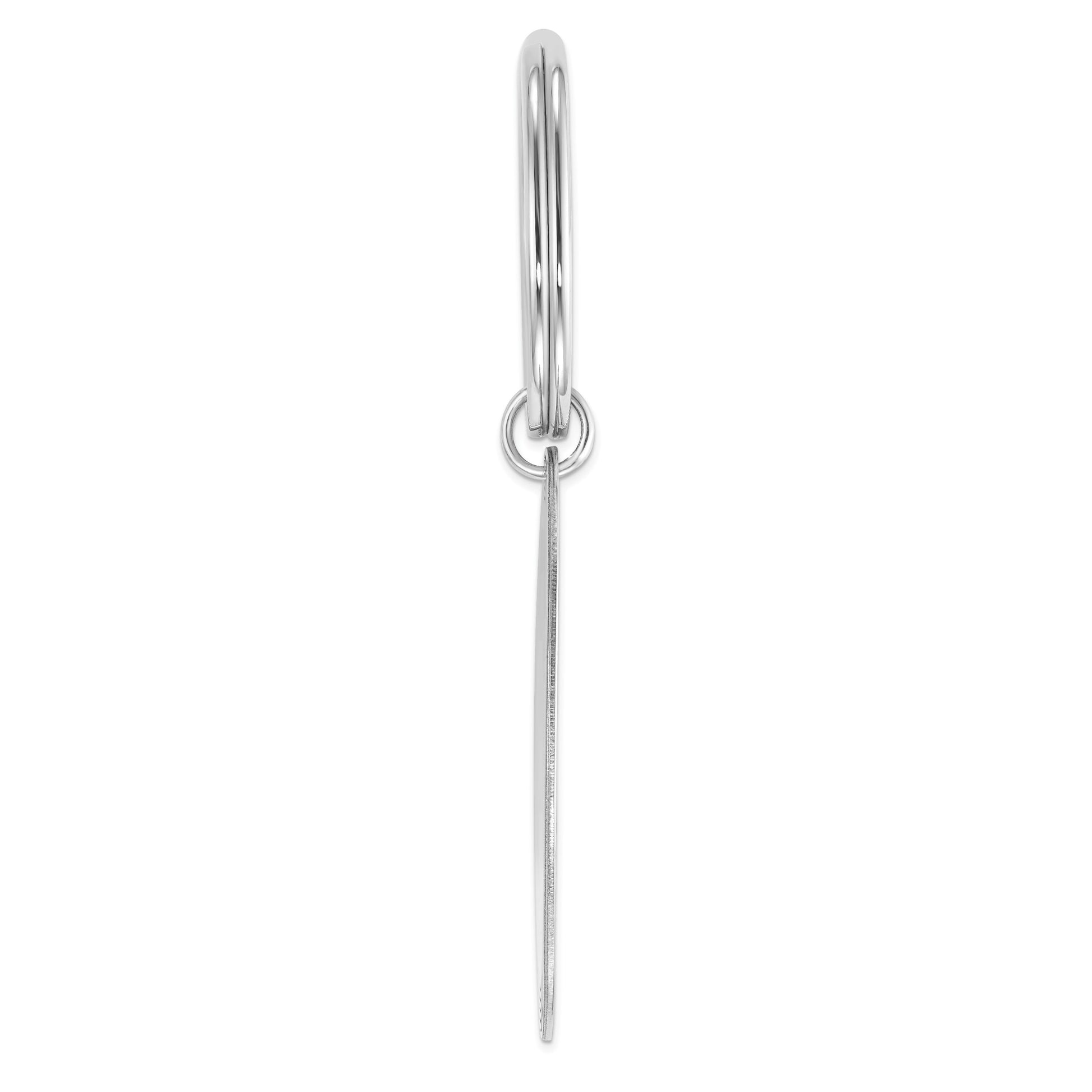 Sterling Silver Rhodium-plated Key Chain