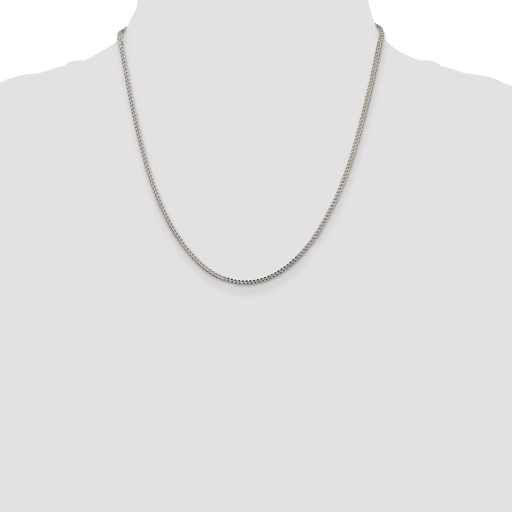 Sterling Silver 1.8mm D/C Square Franco Chain