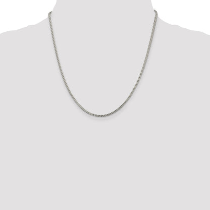 Sterling Silver 1.8mm D/C Square Franco Chain