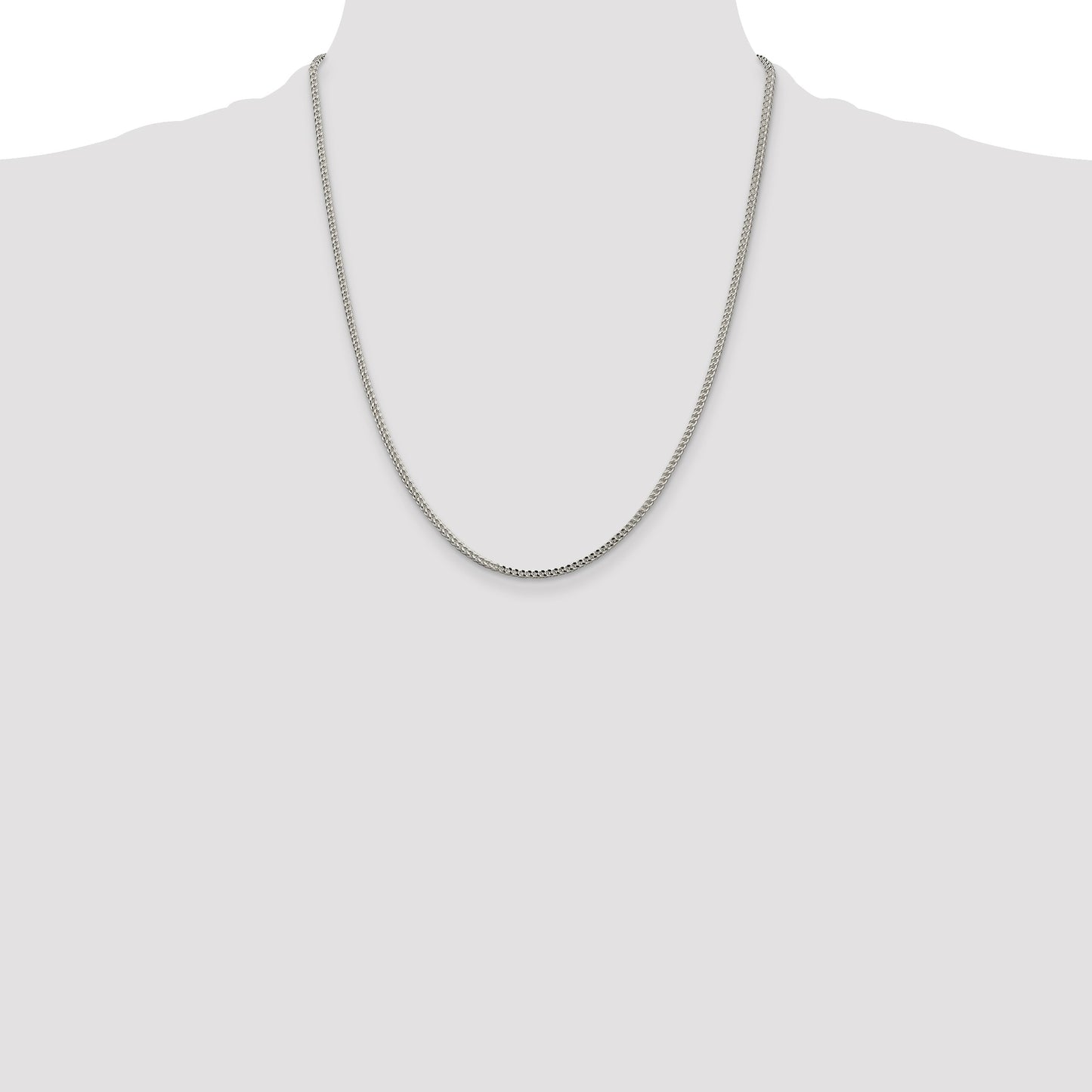 Sterling Silver 1.8mm D/C Square Franco Chain