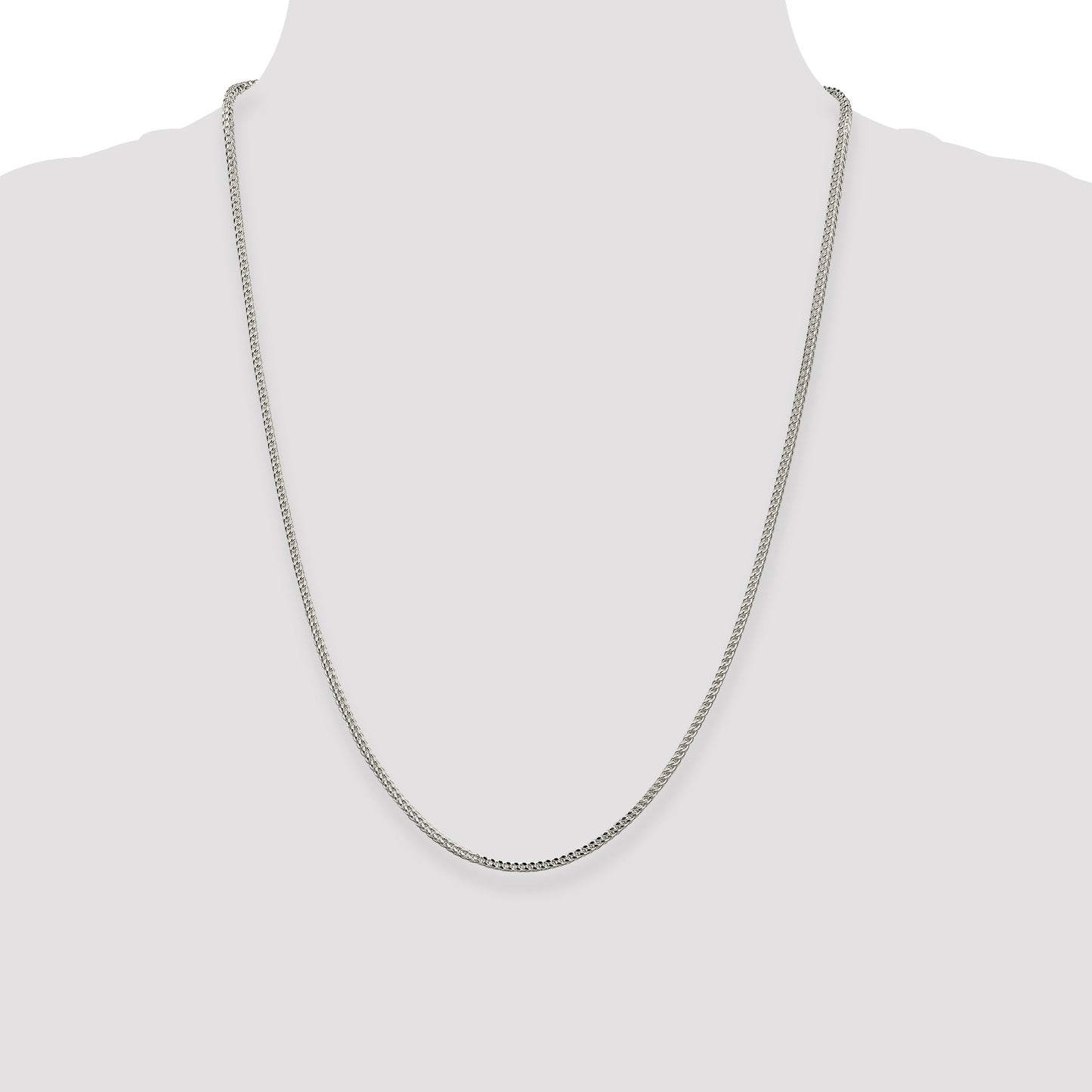 Sterling Silver 1.8mm D/C Square Franco Chain