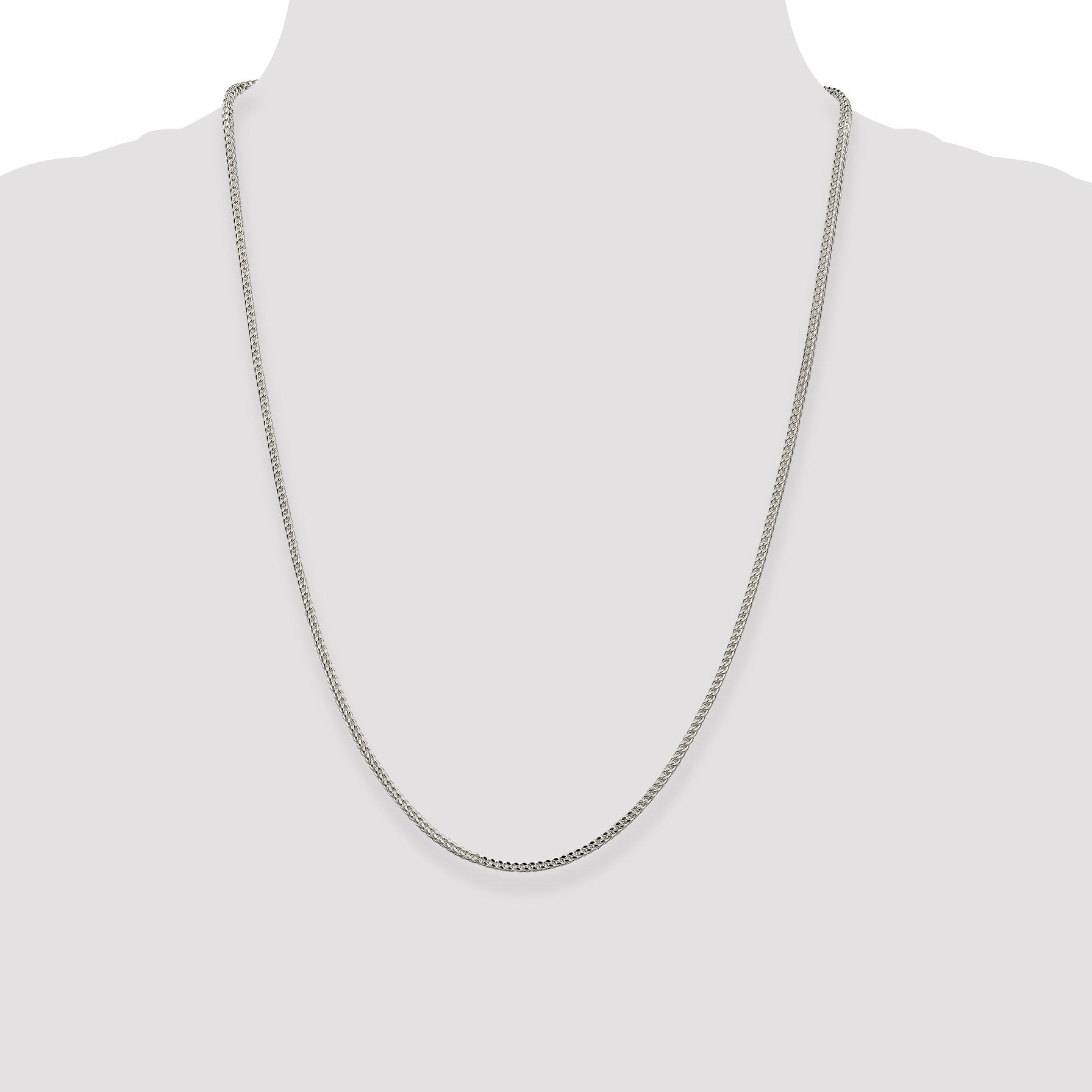 Sterling Silver 1.8mm D/C Square Franco Chain