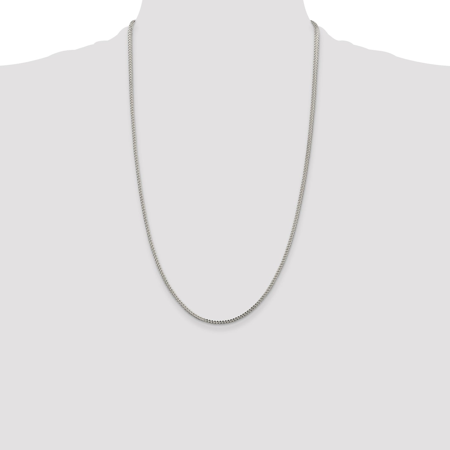 Sterling Silver 1.8mm D/C Square Franco Chain