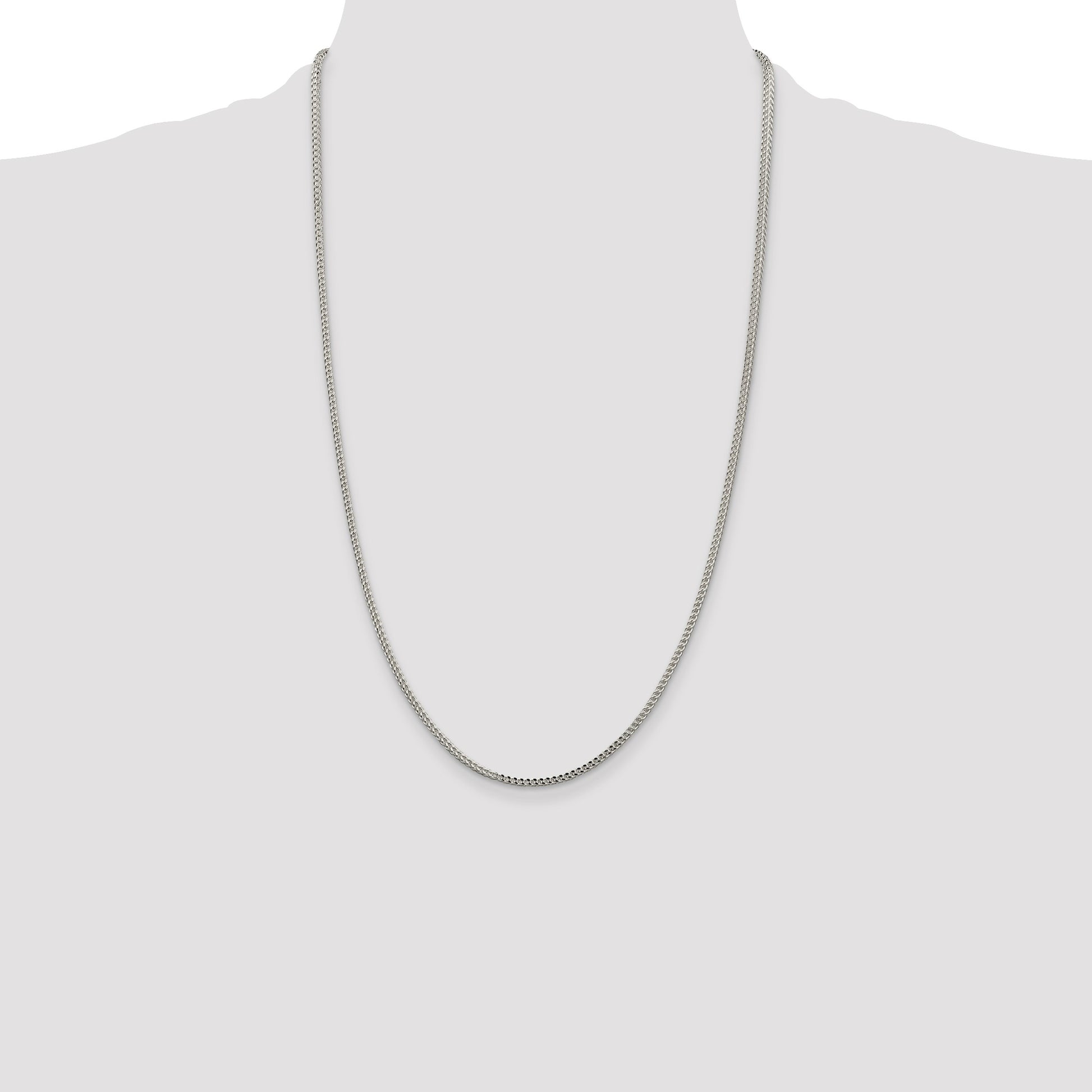Sterling Silver 1.8mm D/C Square Franco Chain