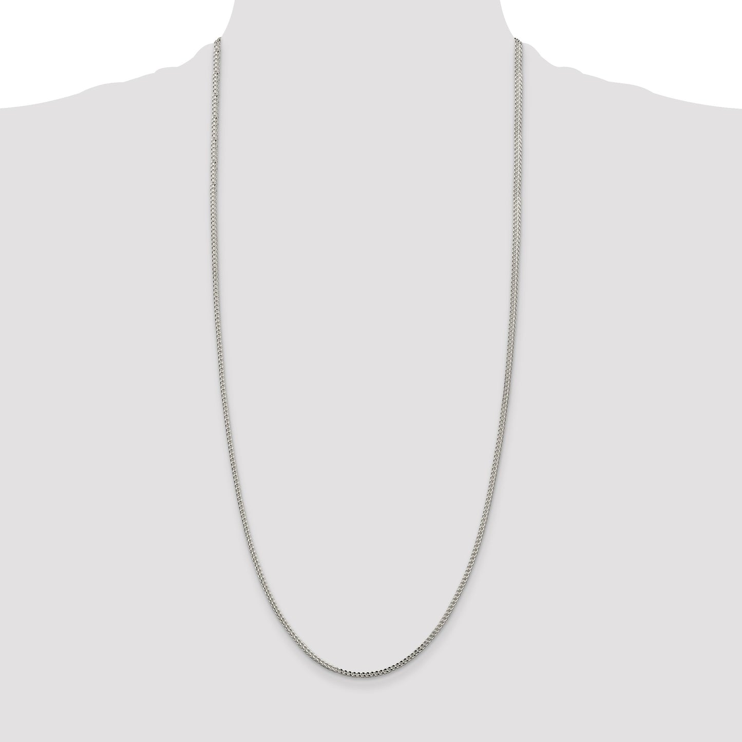 Sterling Silver 1.8mm D/C Square Franco Chain