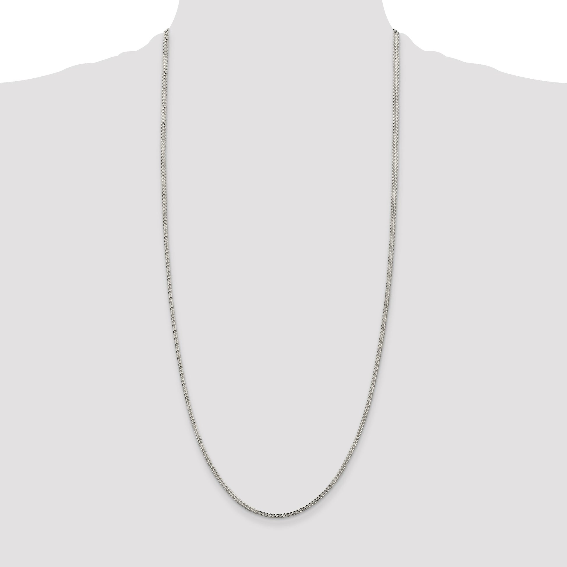 Sterling Silver 1.8mm D/C Square Franco Chain
