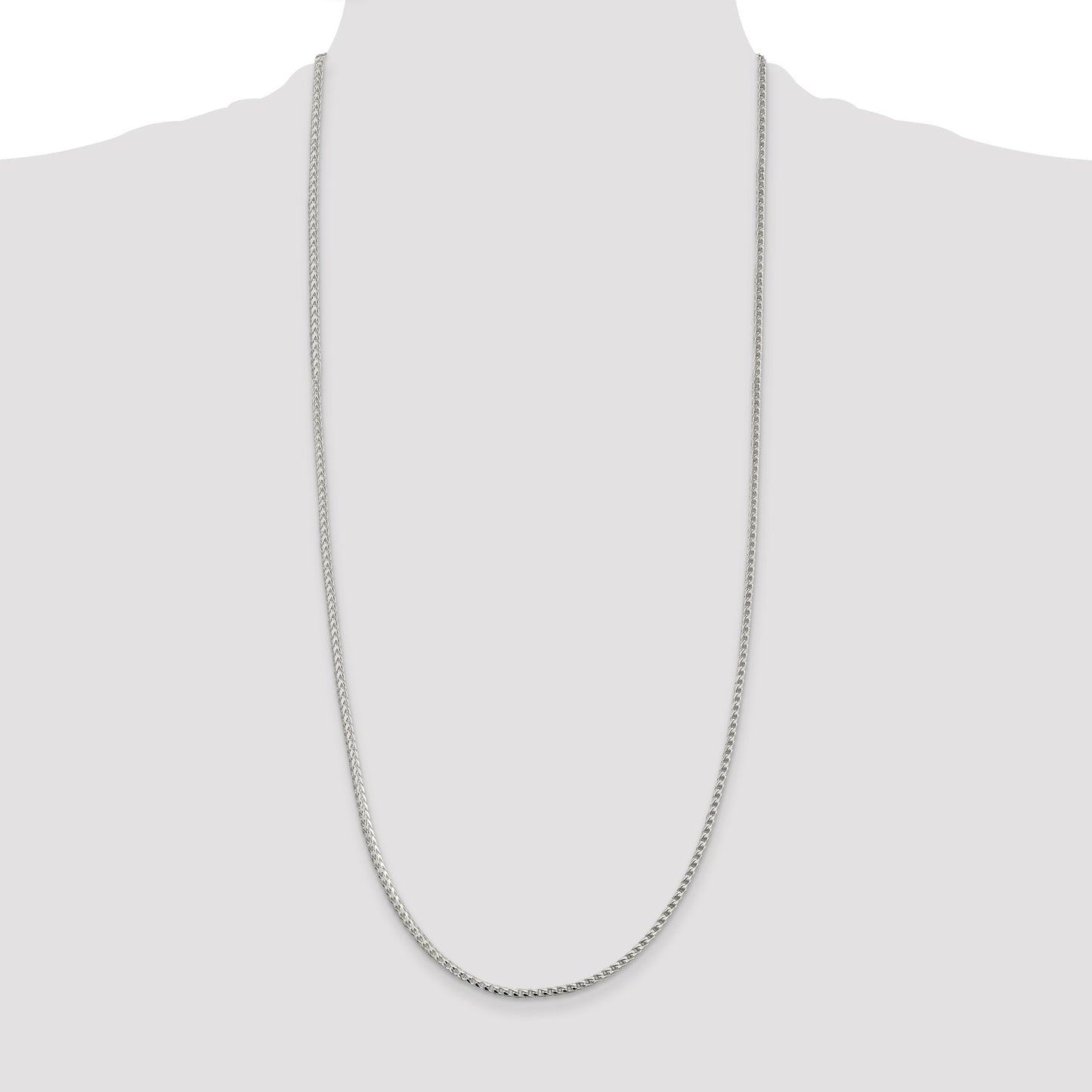 Sterling Silver 2.55mm D/C Square Franco Chain