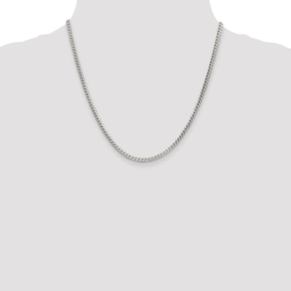 Sterling Silver 3mm D/C Square Franco Chain