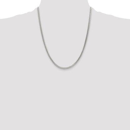 Sterling Silver 3mm D/C Square Franco Chain