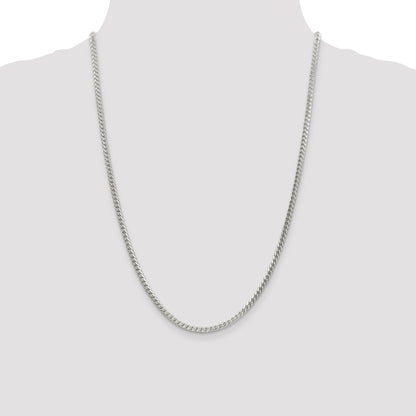 Sterling Silver 3mm D/C Square Franco Chain