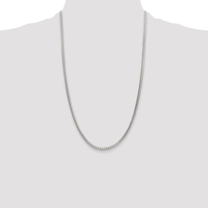 Sterling Silver 3mm D/C Square Franco Chain