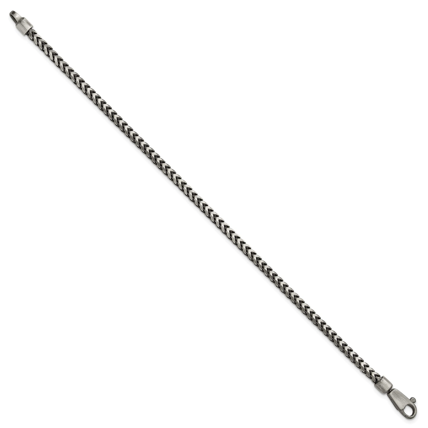 Sterling Silver Antiqued 3.1mm D/C Square Franco Chain