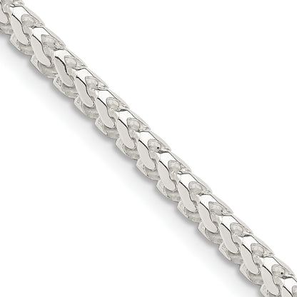 Sterling Silver 3mm D/C Square Franco Chain