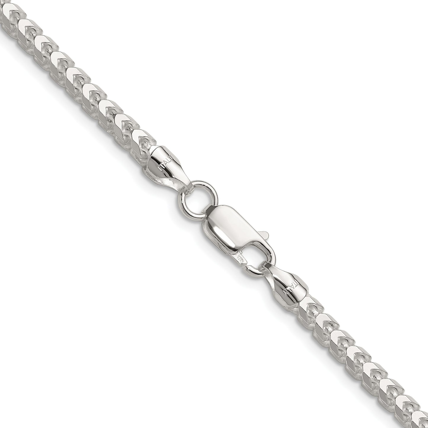 Sterling Silver 3.5.0mm D/C Square Franco Chain
