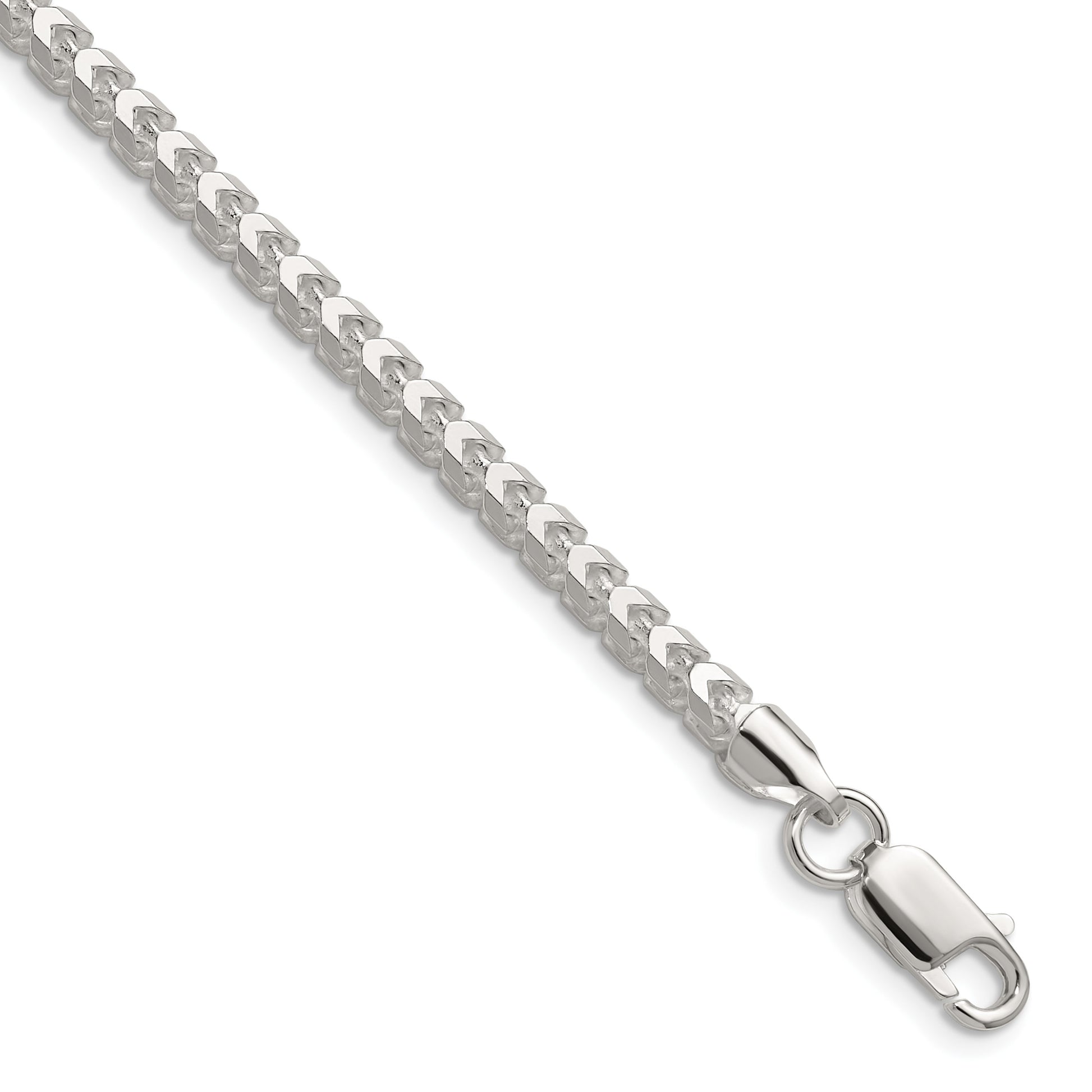 Sterling Silver 3.5.0mm D/C Square Franco Chain