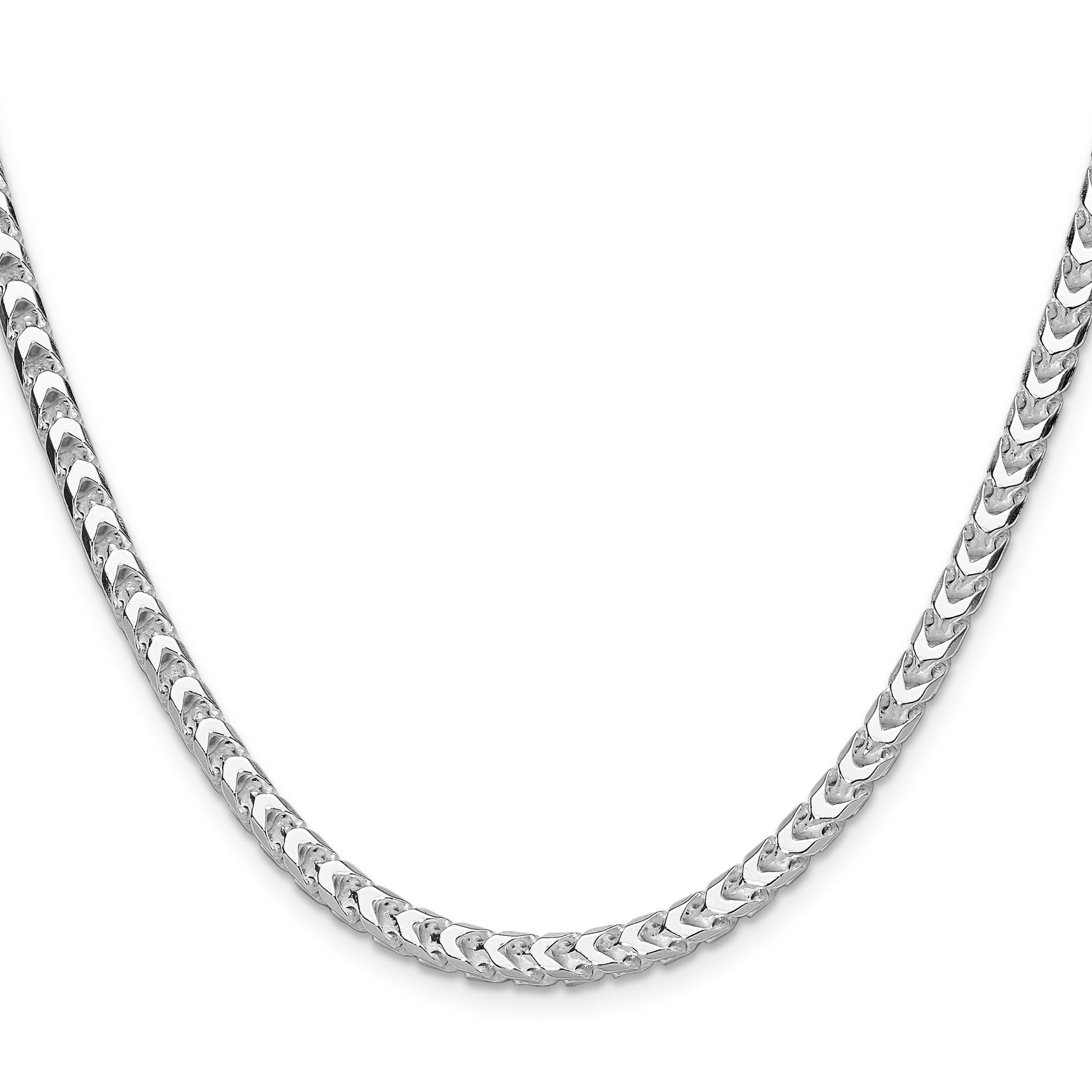 Sterling Silver 4mm D/C Square Franco Chain