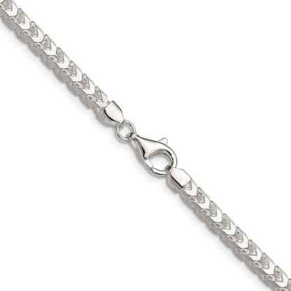 Sterling Silver 4mm D/C Square Franco Chain