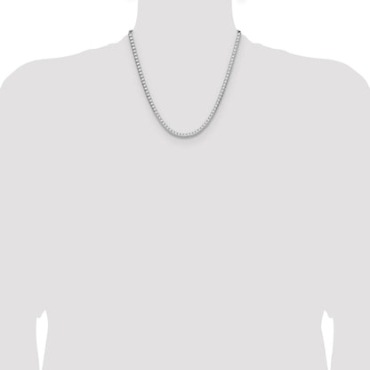 Sterling Silver 4mm D/C Square Franco Chain